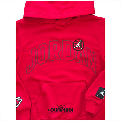 Felpa con Cappuccio Ragazzo Jordan MJ Dynasty Rossa - 95F569-R78