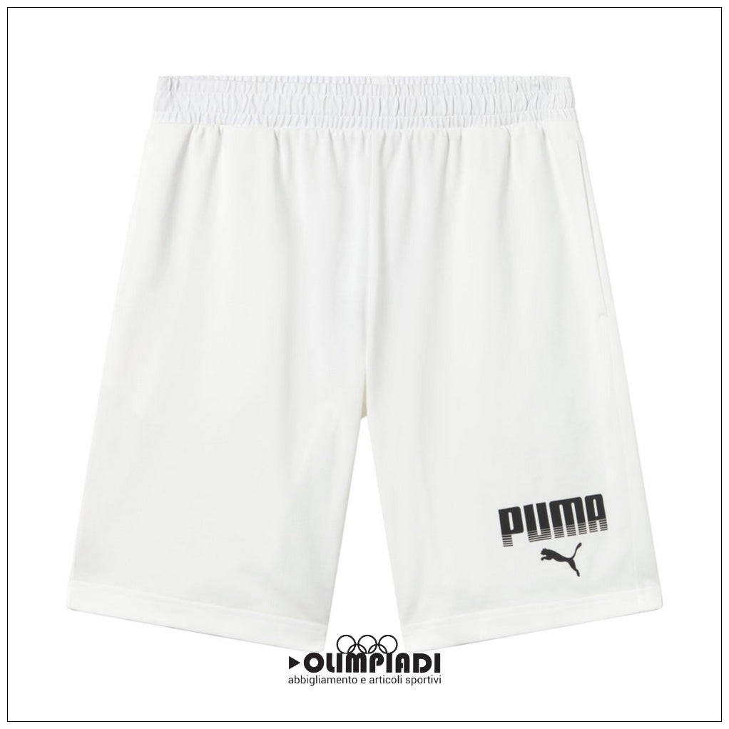 Shorts Uomo Puma ESS Graphic Jersey Bianchi - 694943-02