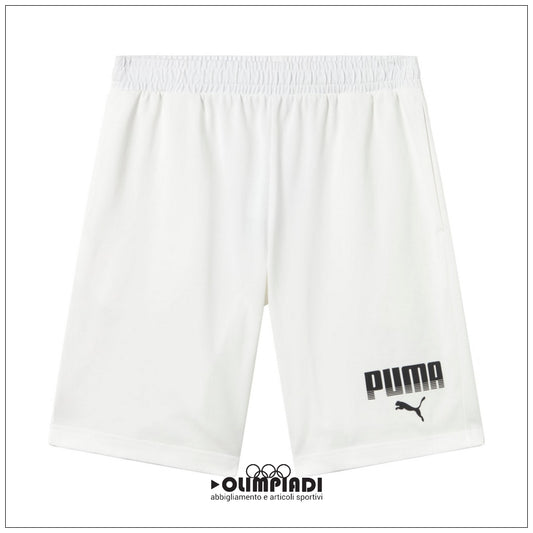 Shorts Uomo Puma ESS Graphic Jersey Bianchi - 694943-02