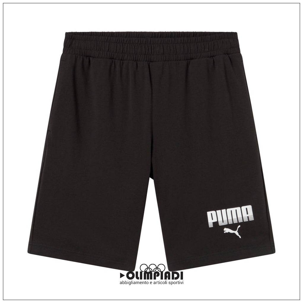 Shorts Uomo Puma ESS Graphic Jersey Neri - 694943-01