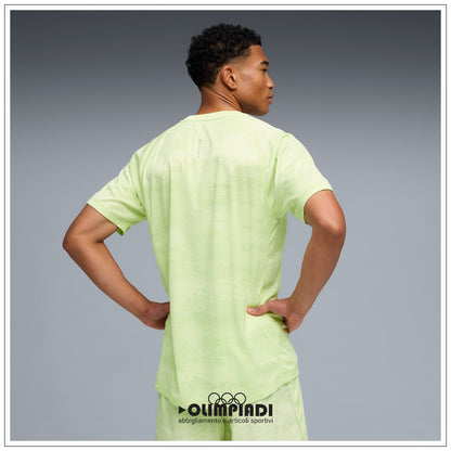 T-shirt Running Uomo Puma Velocity AOP Verde Chiaro - 528415-38