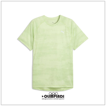 T-shirt Running Uomo Puma Velocity AOP Verde Chiaro - 528415-38