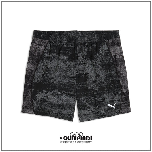 Shorts Running Uomo Puma Velocity 5" AOP Neri - 528417-01