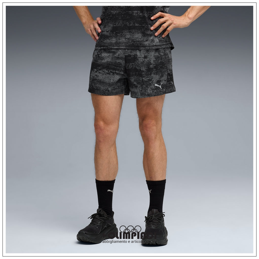 Shorts Running Uomo Puma Velocity 5" AOP Neri - 528417-01
