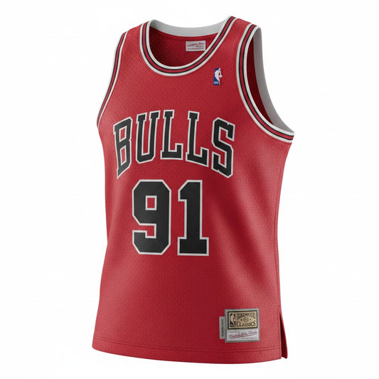 Canotta Basket Uomo Mitchell & Ness Chicago Bulls Dennis Rodman 1997 Rossa