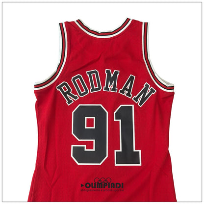 Canotta Basket Uomo Mitchell & Ness Chicago Bulls Dennis Rodman 1997 Rossa