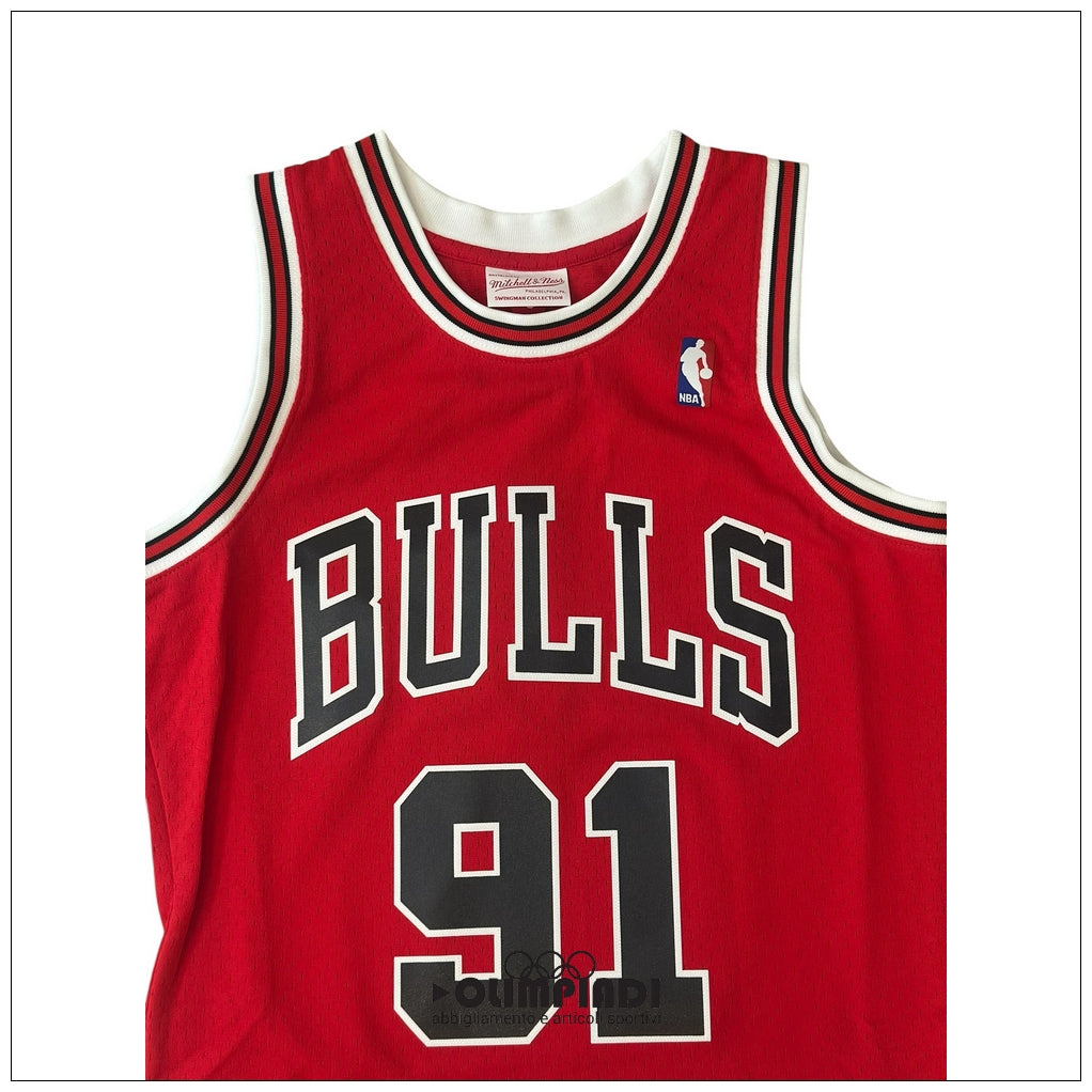 Canotta Basket Uomo Mitchell & Ness Chicago Bulls Dennis Rodman 1997 Rossa