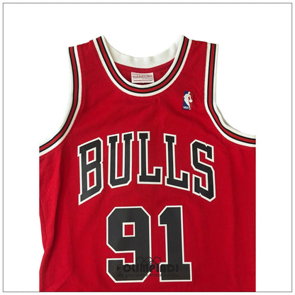 Canotta Basket Uomo Mitchell & Ness Chicago Bulls Dennis Rodman 1997 Rossa