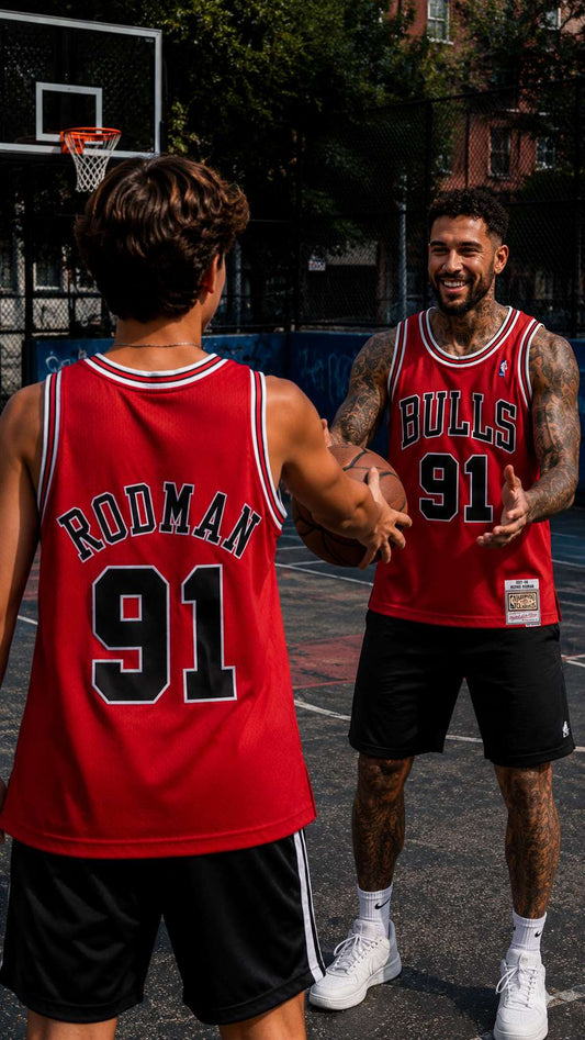 Canotta Basket Uomo Mitchell & Ness Chicago Bulls Dennis Rodman 1997 Rossa