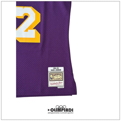 Meta Titolo: Canotta Basket Uomo Mitchell & Ness Los Angeles Lakers Magic Johnson 1984 Viola