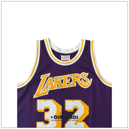 Meta Titolo: Canotta Basket Uomo Mitchell & Ness Los Angeles Lakers Magic Johnson 1984 Viola