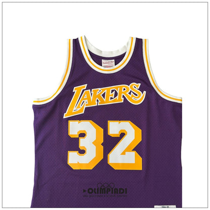 Meta Titolo: Canotta Basket Uomo Mitchell & Ness Los Angeles Lakers Magic Johnson 1984 Viola