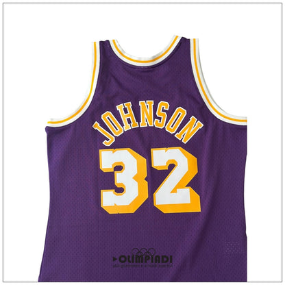 Meta Titolo: Canotta Basket Uomo Mitchell & Ness Los Angeles Lakers Magic Johnson 1984 Viola