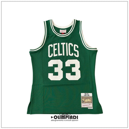 Canotta Basket Uomo Mitchell & Ness Boston Celtics Larry Bird 1985 Verde
