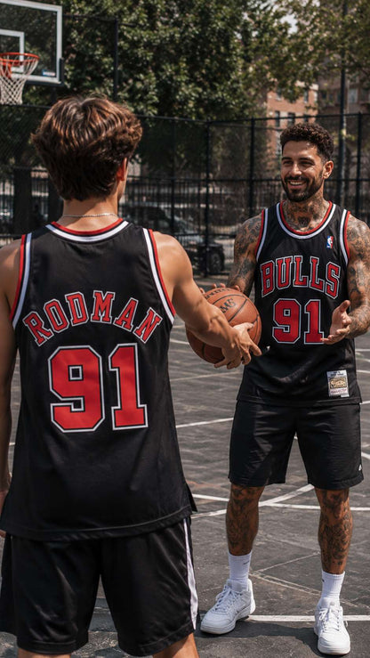Canotta Basket Uomo Mitchell & Ness Chicago Bulls Dennis Rodman 1997 Nera