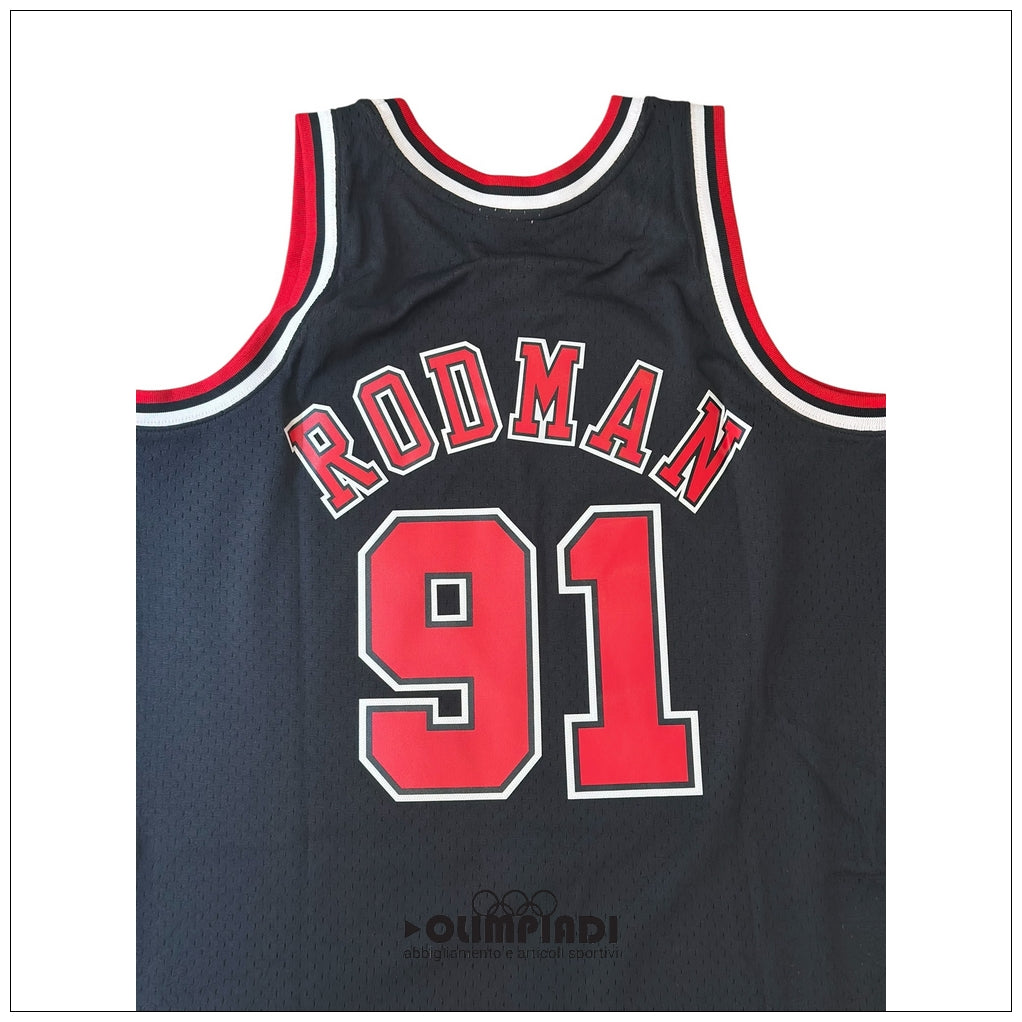 Canotta Basket Uomo Mitchell & Ness Chicago Bulls Dennis Rodman 1997 Nera