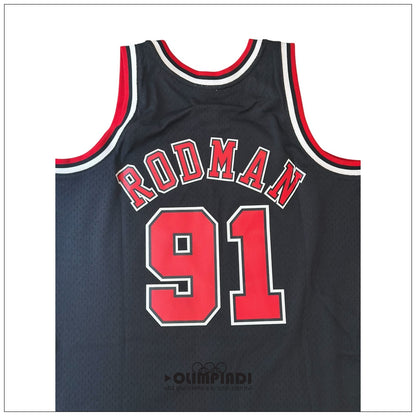 Canotta Basket Uomo Mitchell & Ness Chicago Bulls Dennis Rodman 1997 Nera