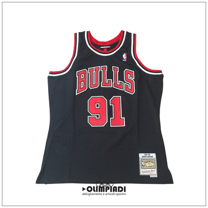 Canotta Basket Uomo Mitchell & Ness Chicago Bulls Dennis Rodman 1997 Nera
