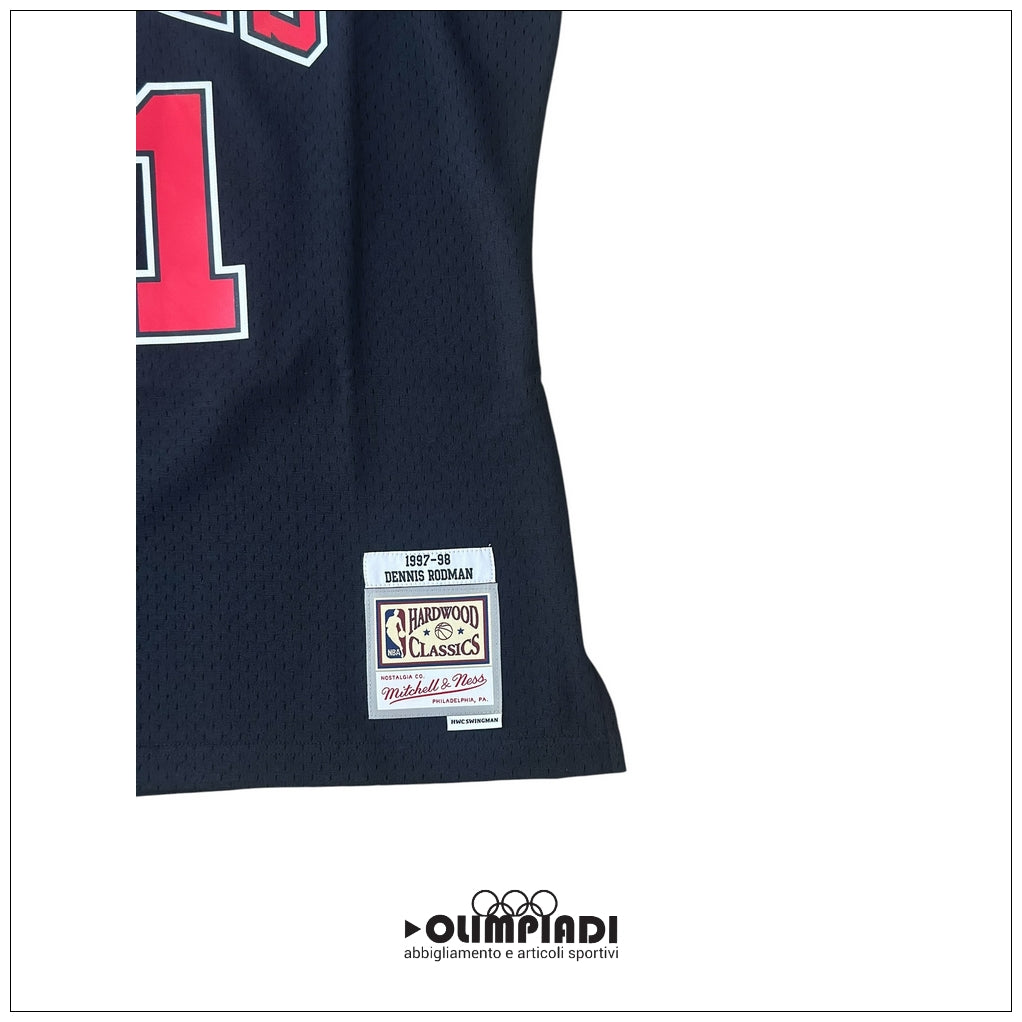 Canotta Basket Uomo Mitchell & Ness Chicago Bulls Dennis Rodman 1997 Nera