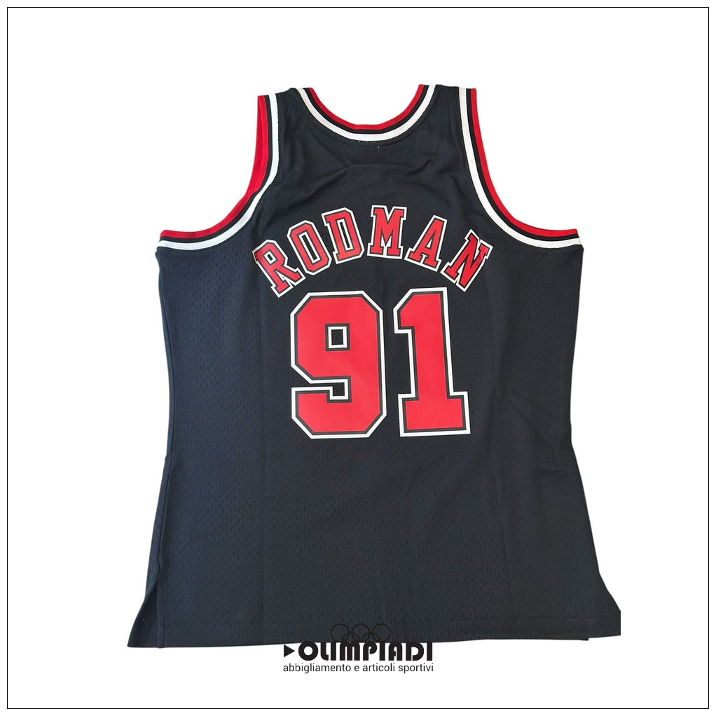 Canotta Basket Uomo Mitchell & Ness Chicago Bulls Dennis Rodman 1997 Nera