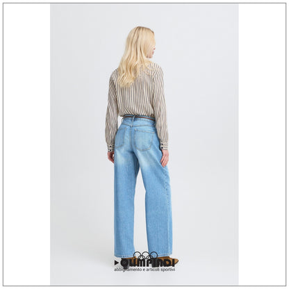 Jeans Donna b.young Bykacila Wide Azzurro Chiaro - 20818562