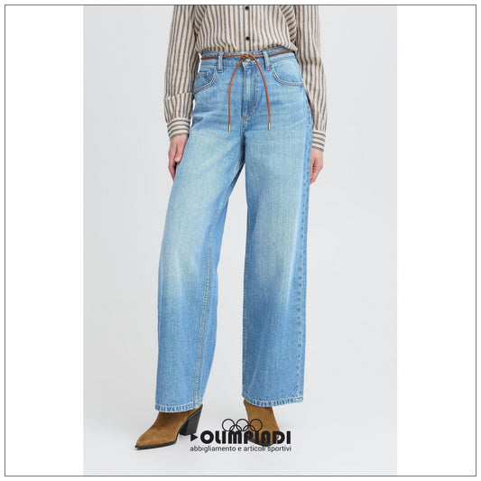 Jeans Donna b.young Bykacila Wide Azzurro Chiaro - 20818562