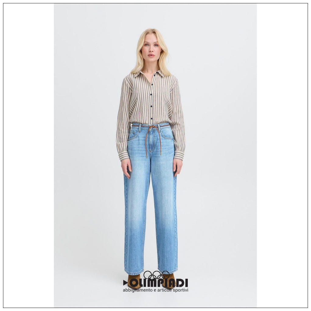 Jeans Donna b.young Bykacila Wide Azzurro Chiaro - 20818562