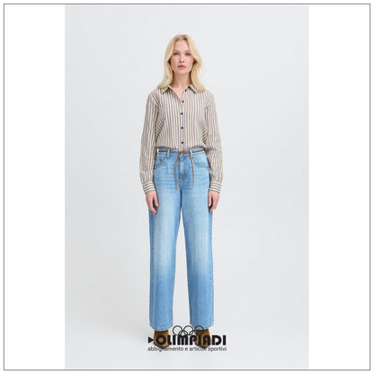 Jeans Donna b.young Bykacila Wide Azzurro Chiaro - 20818562