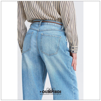 Jeans Donna b.young Bykacila Wide Azzurro Chiaro - 20818562