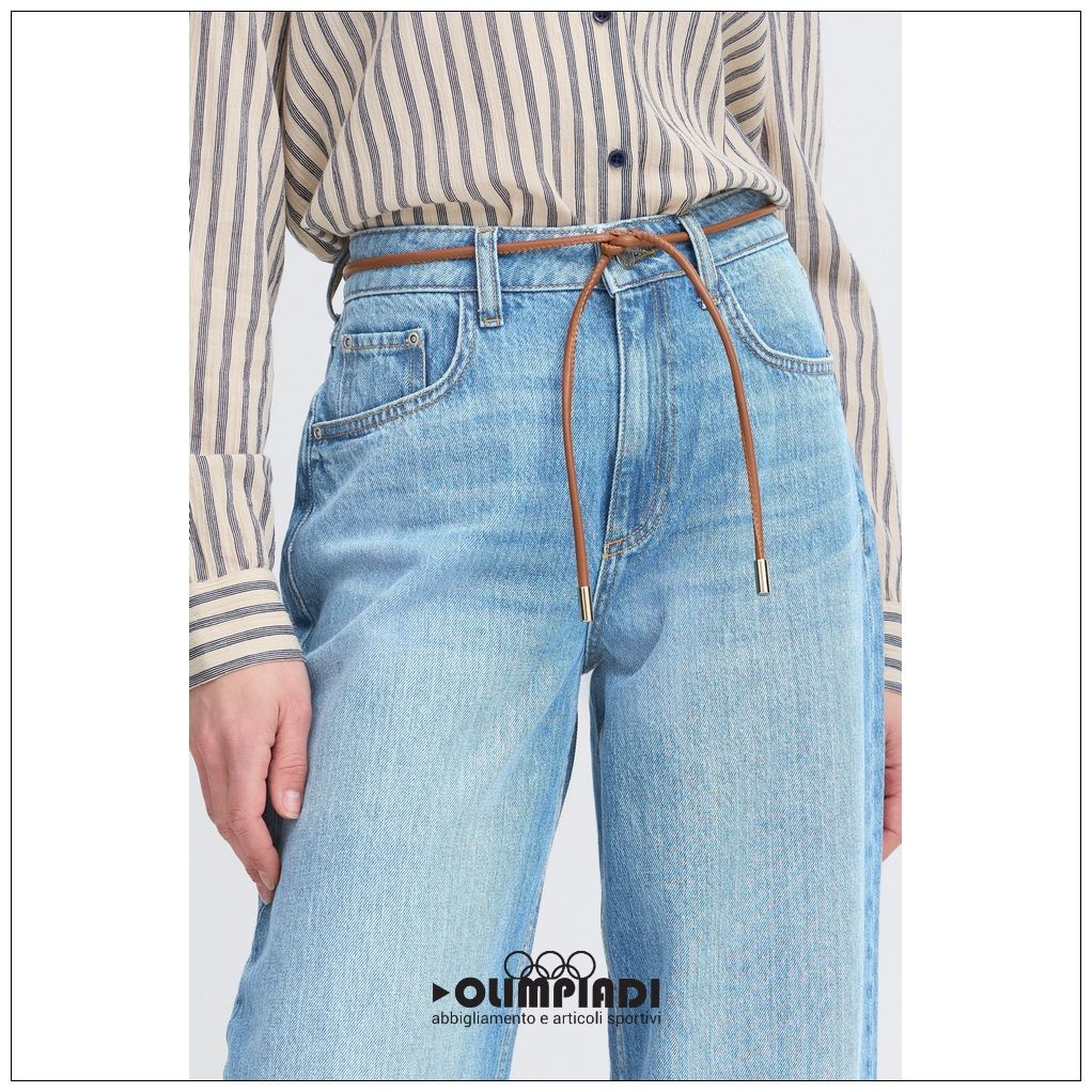 Jeans Donna b.young Bykacila Wide Azzurro Chiaro - 20818562