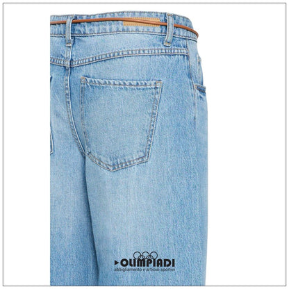 Jeans Donna b.young Bykacila Wide Azzurro Chiaro - 20818562