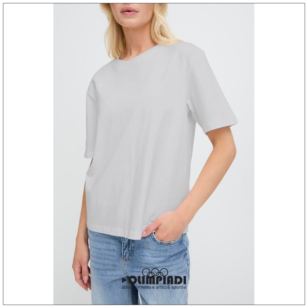 T-shirt Donna b.young Bytrollo Crew Neck Bianca - 20814444