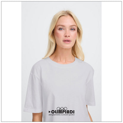 T-shirt Donna b.young Bytrollo Crew Neck Bianca - 20814444