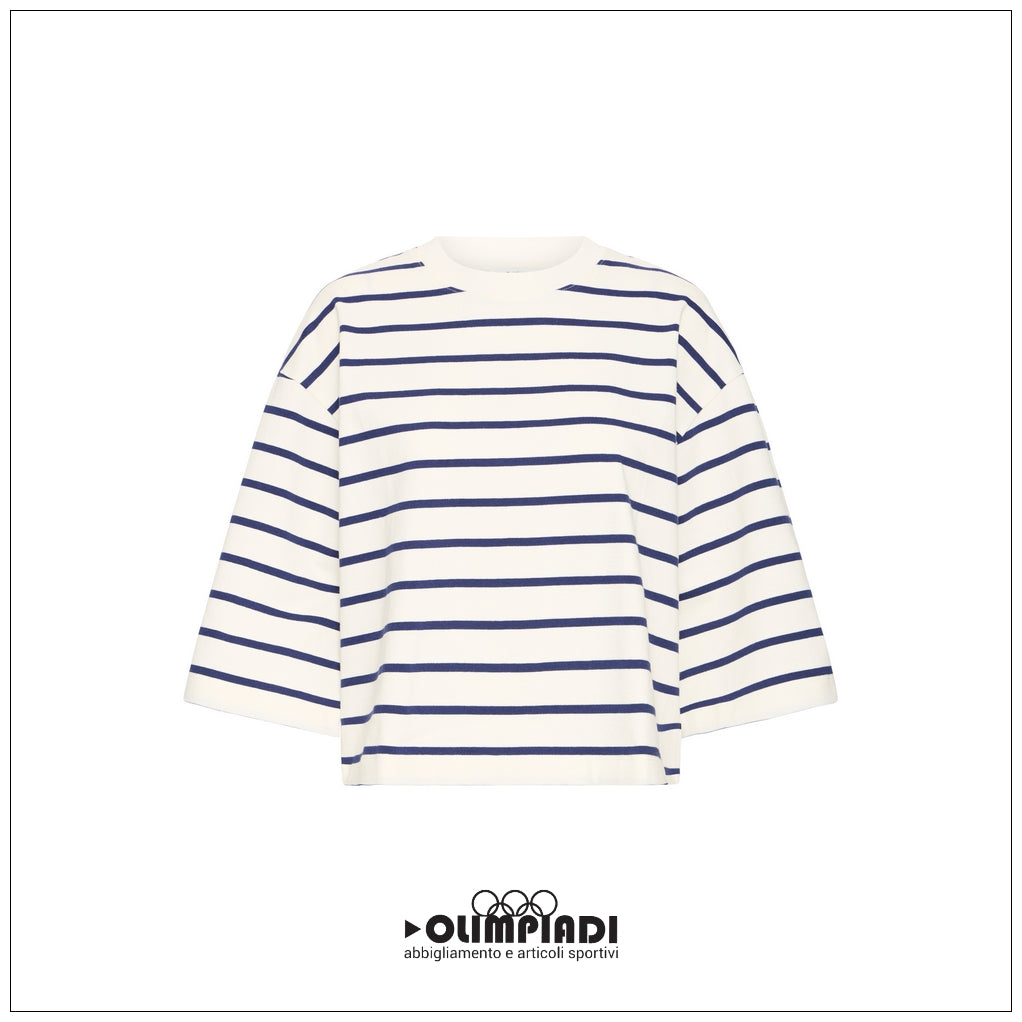 T-shirt Donna b.young Bysaima 3/4 a Righe - 20818628