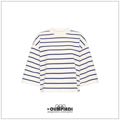 T-shirt Donna b.young Bysaima 3/4 a Righe - 20818628
