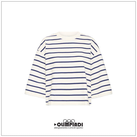 T-shirt Donna b.young Bysaima 3/4 a Righe - 20818628