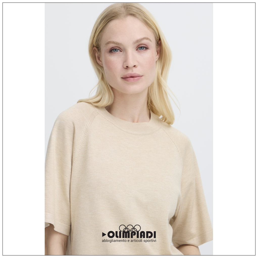 Maglia Donna b.young Bymmorla SS Beige Melange - 20818475