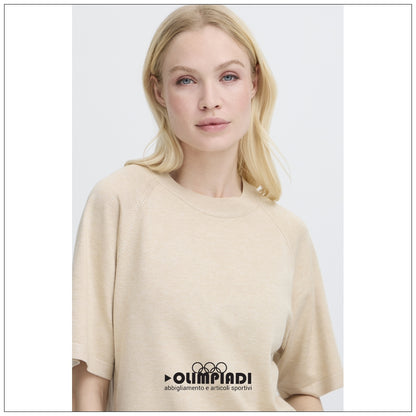 Maglia Donna b.young Bymmorla SS Beige Melange - 20818475