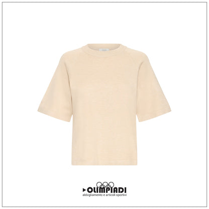 Maglia Donna b.young Bymmorla SS Beige Melange - 20818475