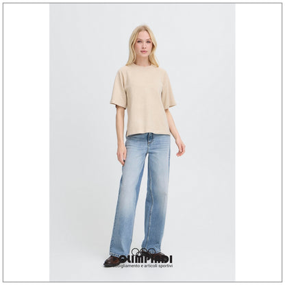 Maglia Donna b.young Bymmorla SS Beige Melange - 20818475