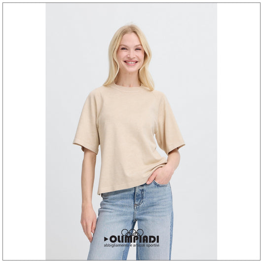 Maglia Donna b.young Bymmorla SS Beige Melange - 20818475