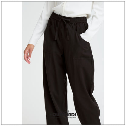 : Pantaloni Donna b.young Bydalano 2 Neri con Coulisse - 20818531