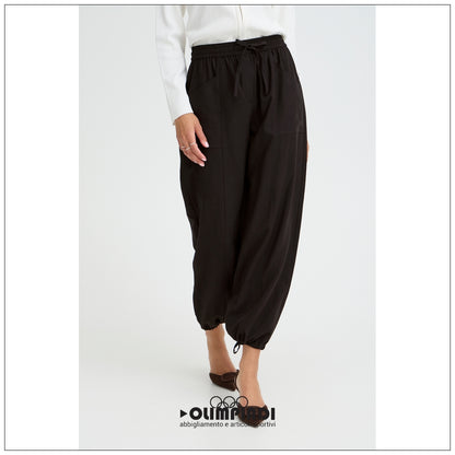 : Pantaloni Donna b.young Bydalano 2 Neri con Coulisse - 20818531