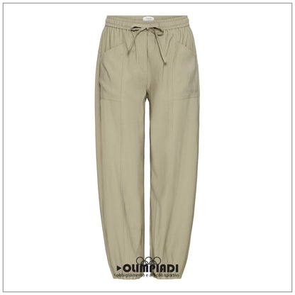 Pantaloni Donna b.young Bydalano 2 Verde Pistacchio con Coulisse - 20818531