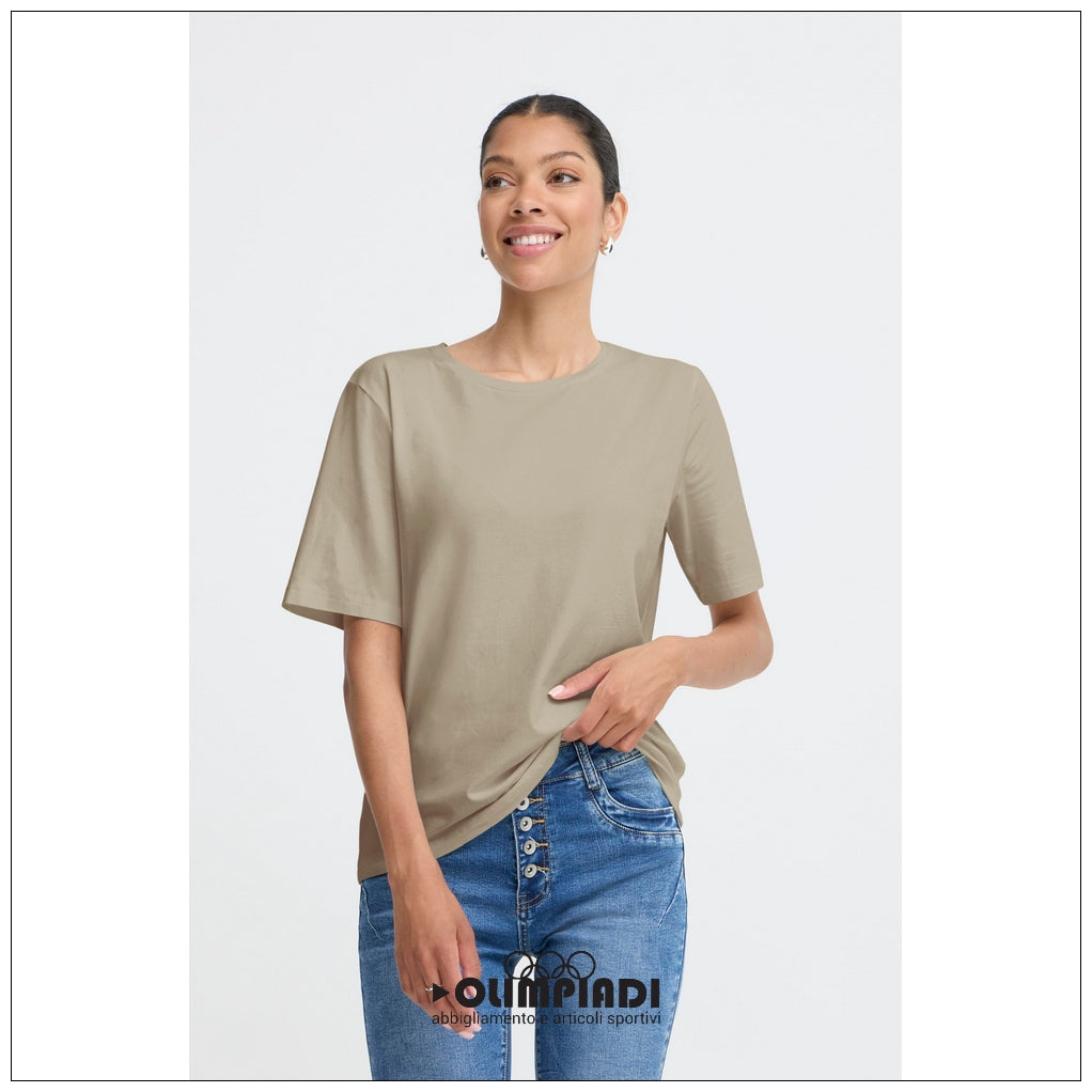 T-shirt Donna b.young Bypamila Half Sleeve Khaki - 20813611