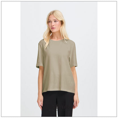 T-shirt Donna b.young Bypamila Half Sleeve Khaki - 20813611