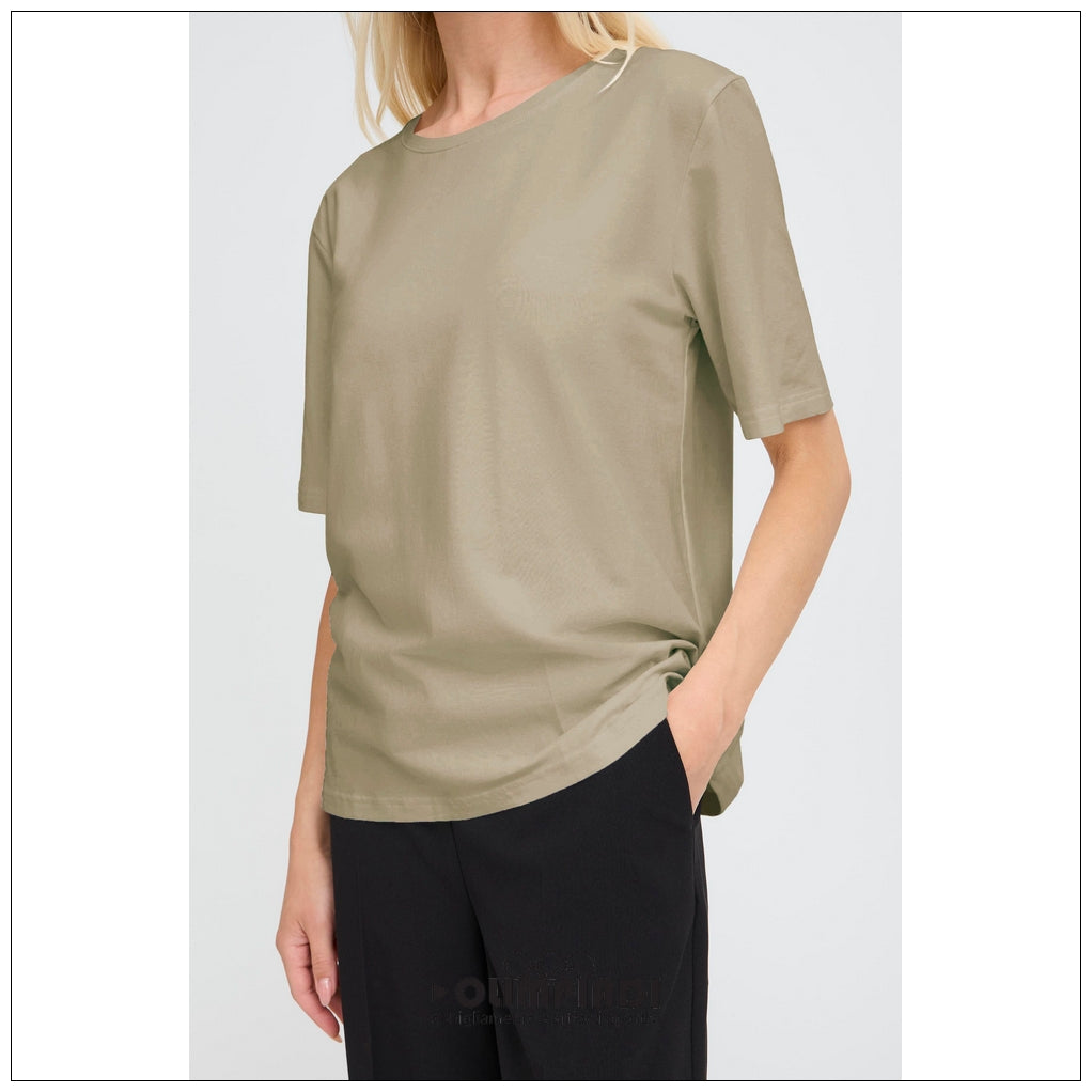 T-shirt Donna b.young Bypamila Half Sleeve Khaki - 20813611