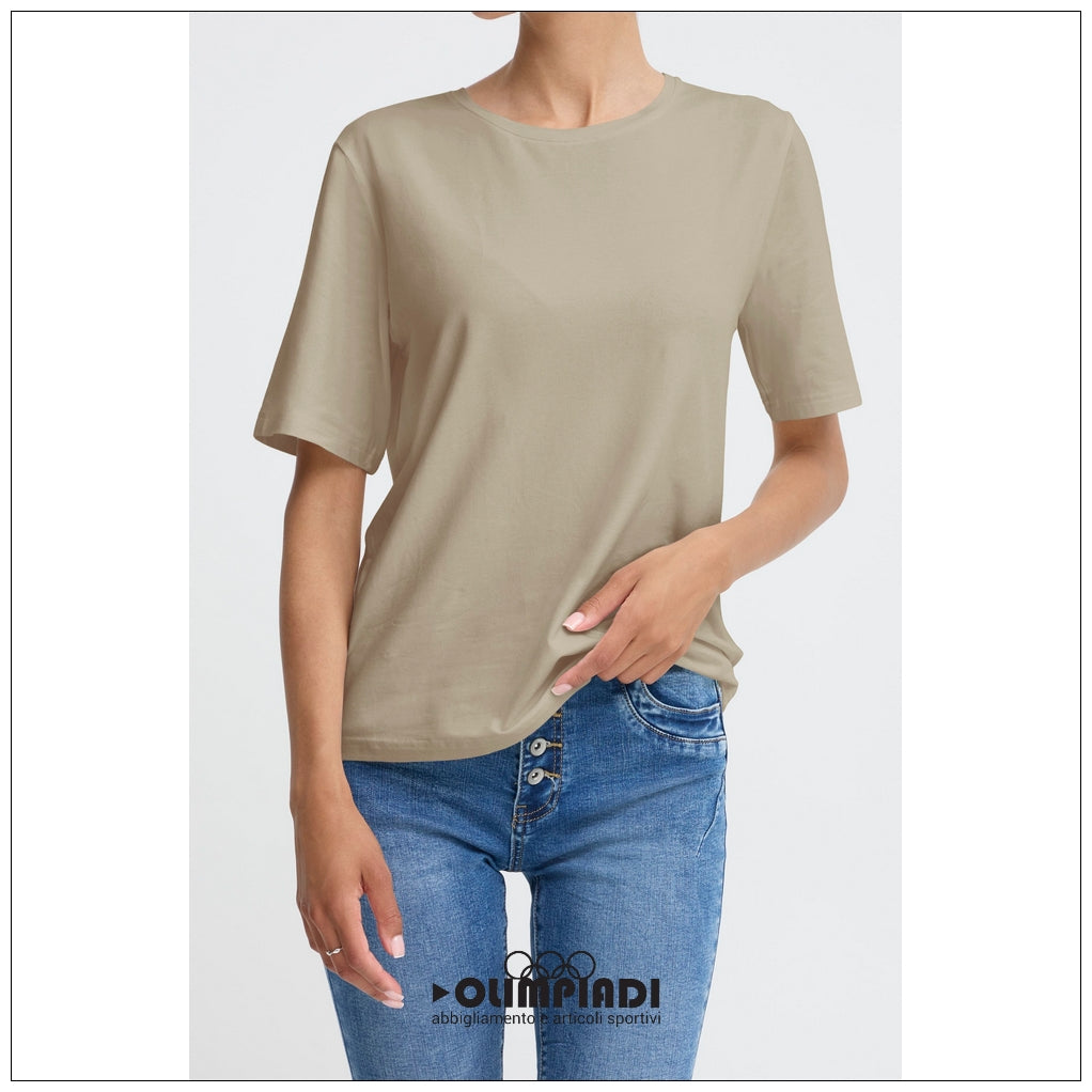 T-shirt Donna b.young Bypamila Half Sleeve Khaki - 20813611