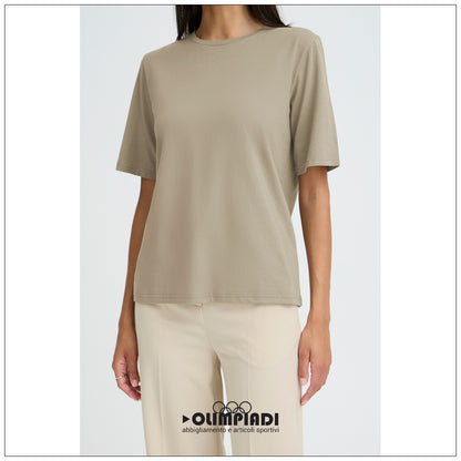 T-shirt Donna b.young Bypamila Half Sleeve Khaki - 20813611