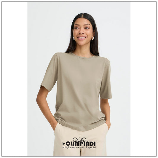 T-shirt Donna b.young Bypamila Half Sleeve Khaki - 20813611